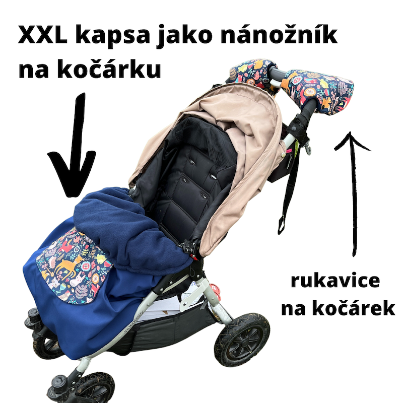 XXL KAPSA tmavě modrá a vesmír