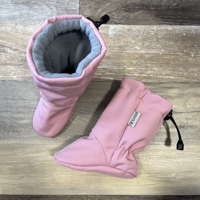 CAPÁČKY SOFTSHELL A FLEECE starorůžová 11 cm