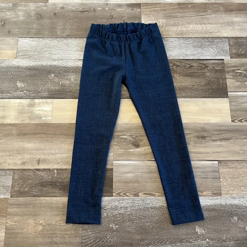 DÍVČÍ LEGINY tmavší jeans modrá vel. 134-140