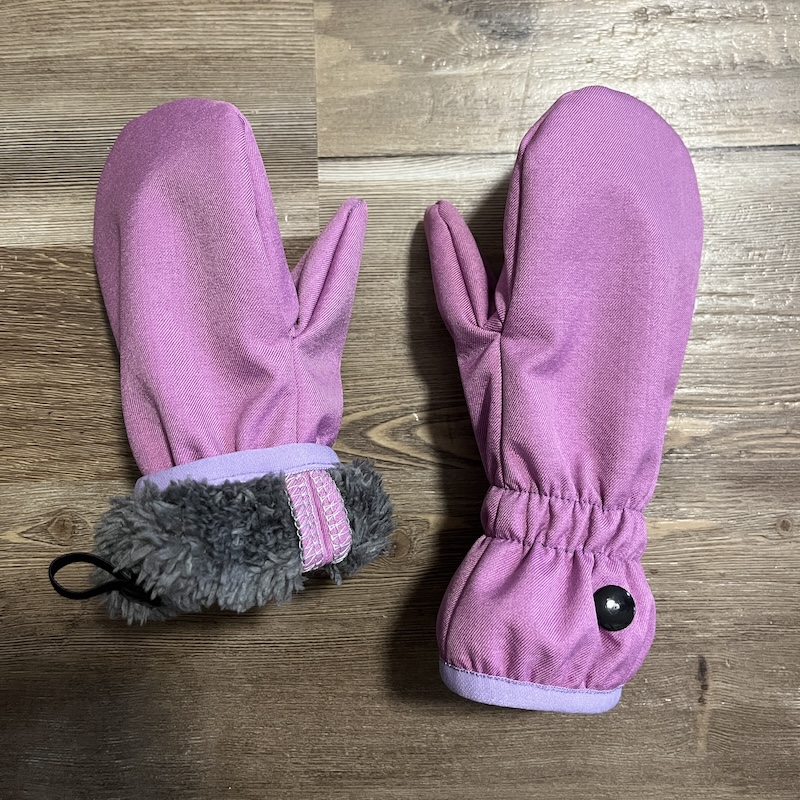 RUKAVICE SOFTSHELL S BERÁNKEM žíhaná lila 2-6 let