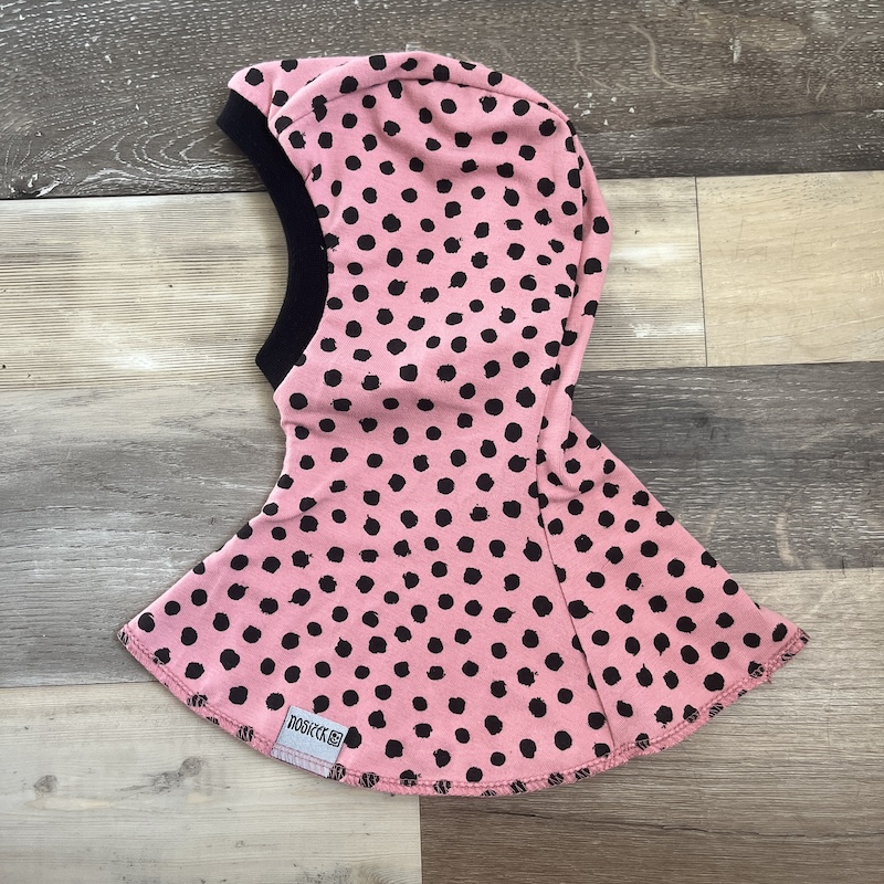KUKLA JEDNOVRSTVÁ růžová s puntíky vel. 3 (43-47 cm)