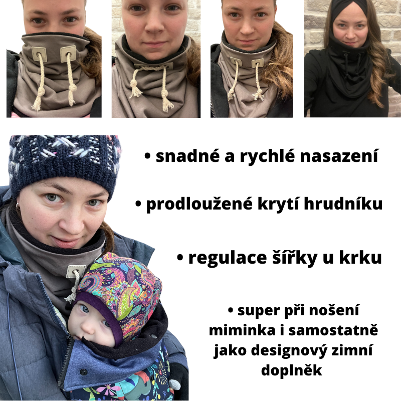 NÁKRČNÍK S KRYTÍM HRUDNÍKU PRO DOSPĚLÉ bordó