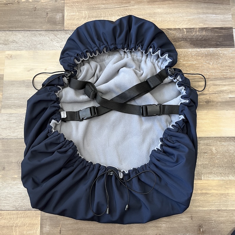 XXL KAPSA lišky s květy a tmavě modrá