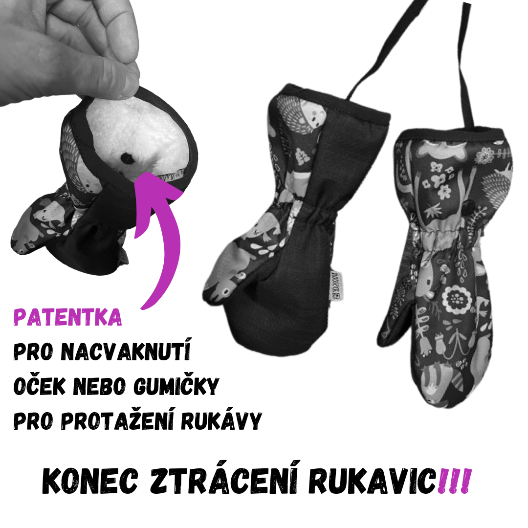 RUKAVICE SOFTSHELL S BERÁNKEM žíhaná hořčicová 6-10 let
