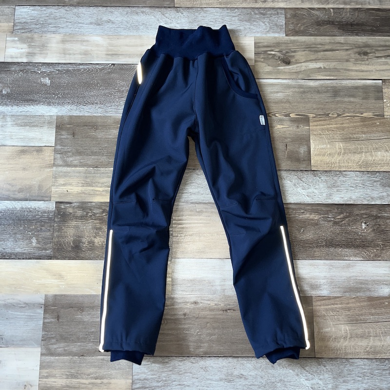 SOFTSHELLOVÉ KALHOTY S FLÍSEM tmavě modrá