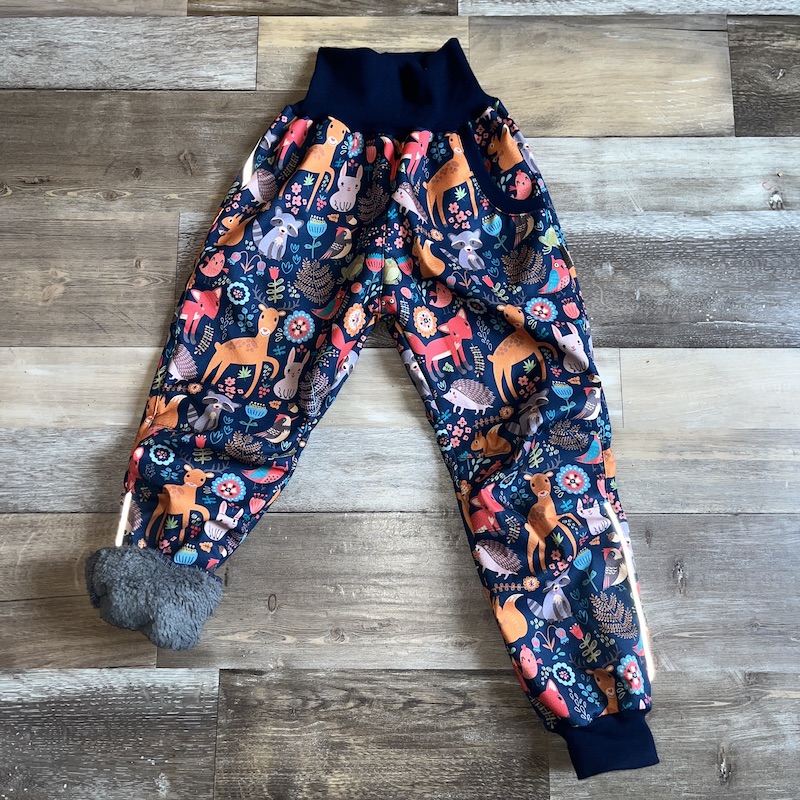 SOFTSHELLOVÉ KALHOTY S BERÁNKEM lesní zvířátka