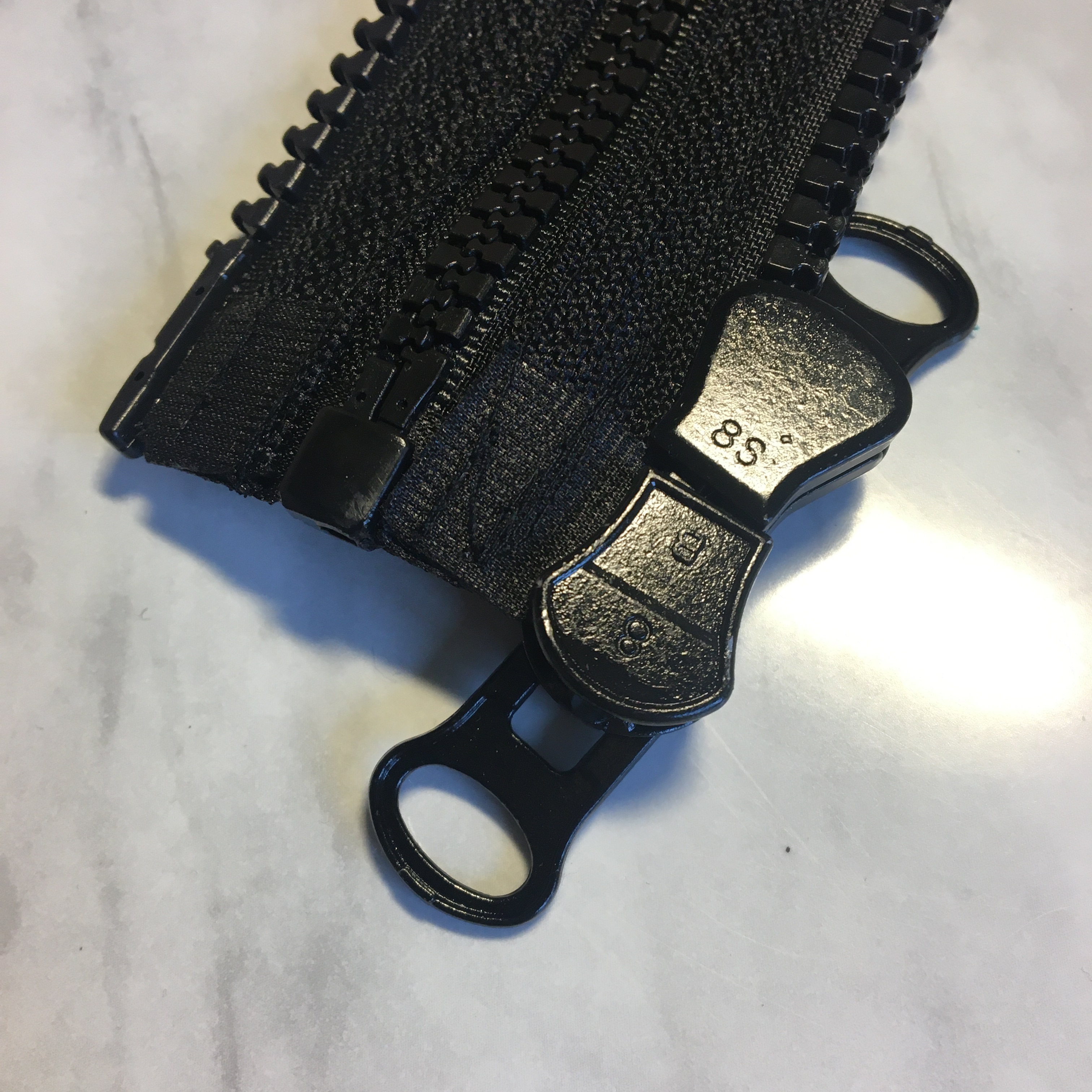 ZIP ADAPTÉR KOSTĚNÝ 8 MM dva jezdce - PRODLUŽOVACÍ na 90 cm