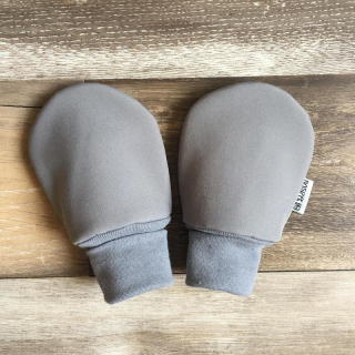 RUKAVIČKY SOFTSHELL A FLEECE šedá 0-15 m