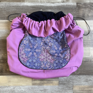 XXL KAPSA fialová mandala s růžovou