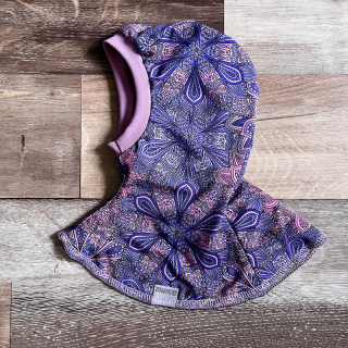 KUKLA S MERINO VLNOU fialová mandala