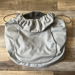 XXL KAPSA žíhaná světle šedá a antracit