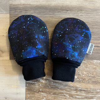 RUKAVIČKY SOFTSHELL A FLEECE vesmír 9-24 m