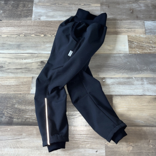 SOFTSHELLOVÉ KALHOTY S FLÍSEM černá