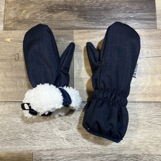 RUKAVICE SOFTSHELL S BERÁNKEM žíhaná tmavě modrá 2-6 let