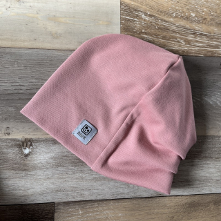 NÁPLETOVÁ ČEPICE starorůžová 2-6 let