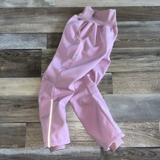 SOFTSHELLOVÉ KALHOTY S FLÍSEM starorůžová