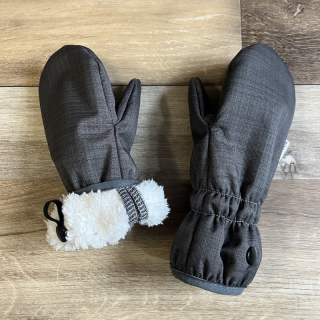 RUKAVICE SOFTSHELL S BERÁNKEM žíhaná šedá 6-10 let