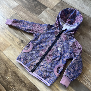 SOFTSHELLOVÁ BUNDA (ušití do cca týdne) fialová mandala