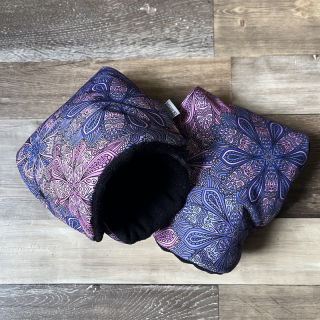 RUKAVICE NA KOČÁREK fialová mandala