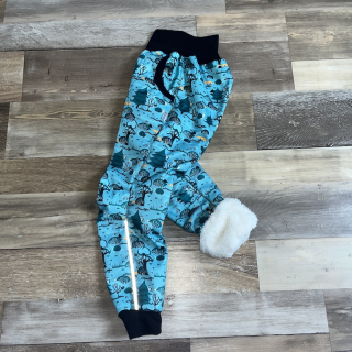 SOFTSHELLOVÉ KALHOTY S BERÁNKEM petrolejový les