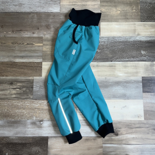 LETNÍ SOFTSHELLOVÉ KALHOTY zelený tyrkys