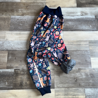 SOFTSHELLOVÉ KALHOTY S BERÁNKEM lesní zvířátka vel. 98-104